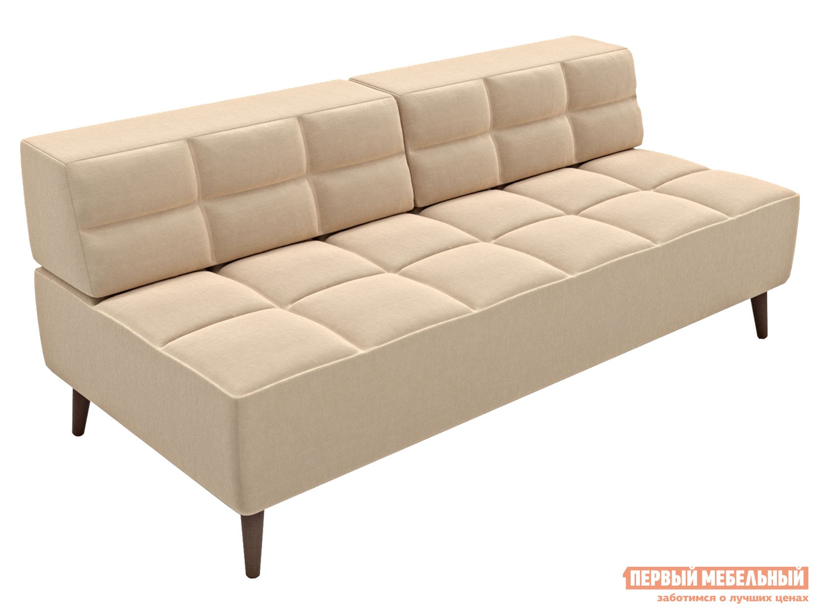 Прямой диван  Нельсон Бежевый, велюр