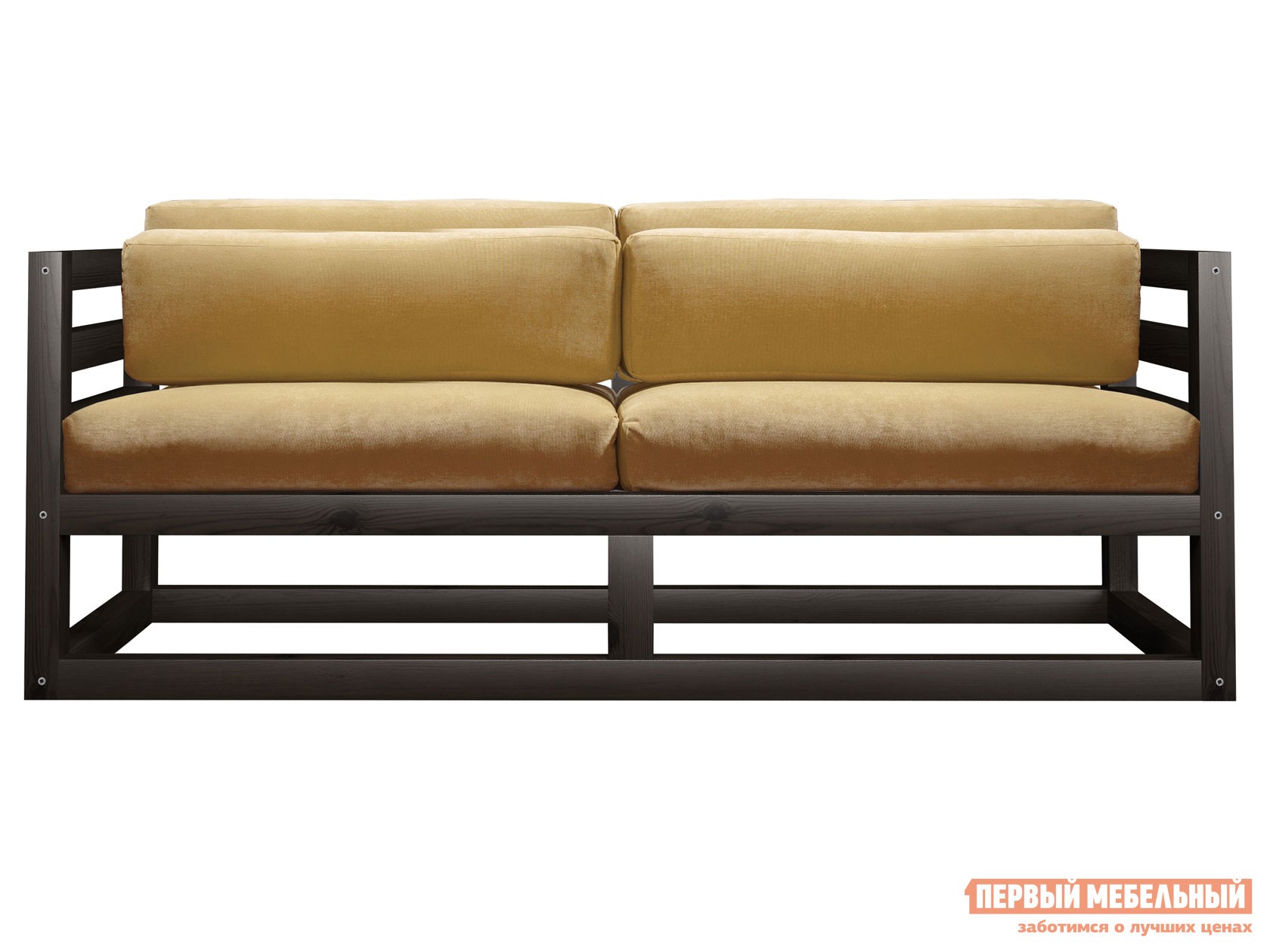 Прямой диван  Магнус Мини Венге, Бежевый, вельвет