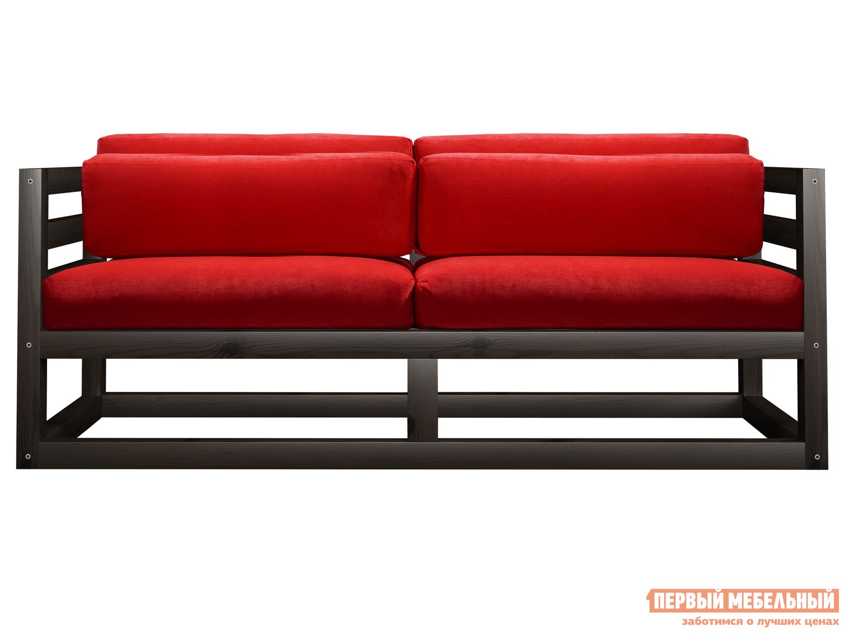Прямой диван  Магнус Мини Венге, Красный, вельвет