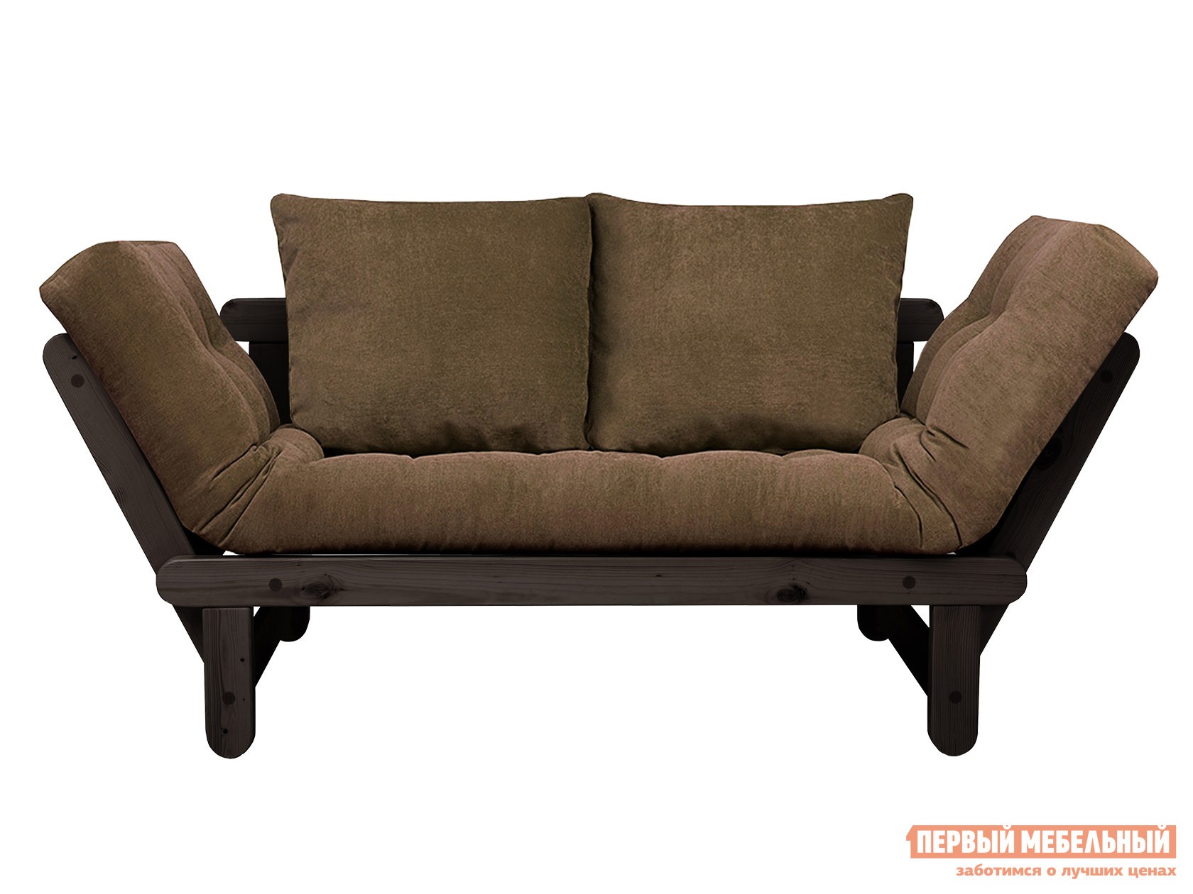 Прямой диван  Сламбер Коричневый, вельвет, Венге