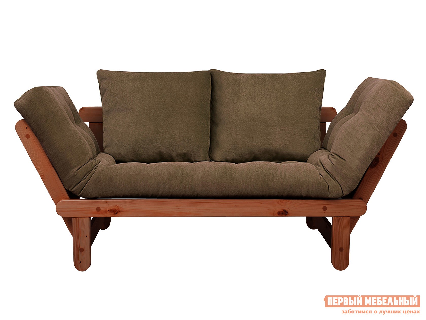 Прямой диван  Сламбер Коричневый, вельвет, Вишня