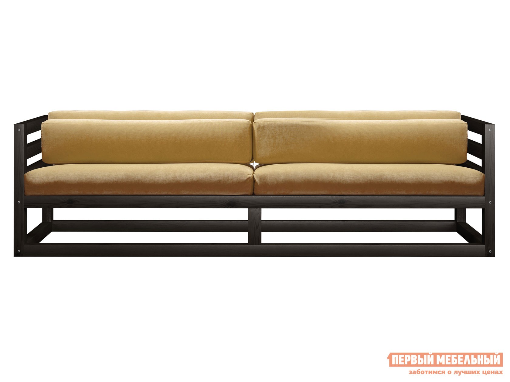 Прямой диван  Магнус Венге, Бежевый, вельвет