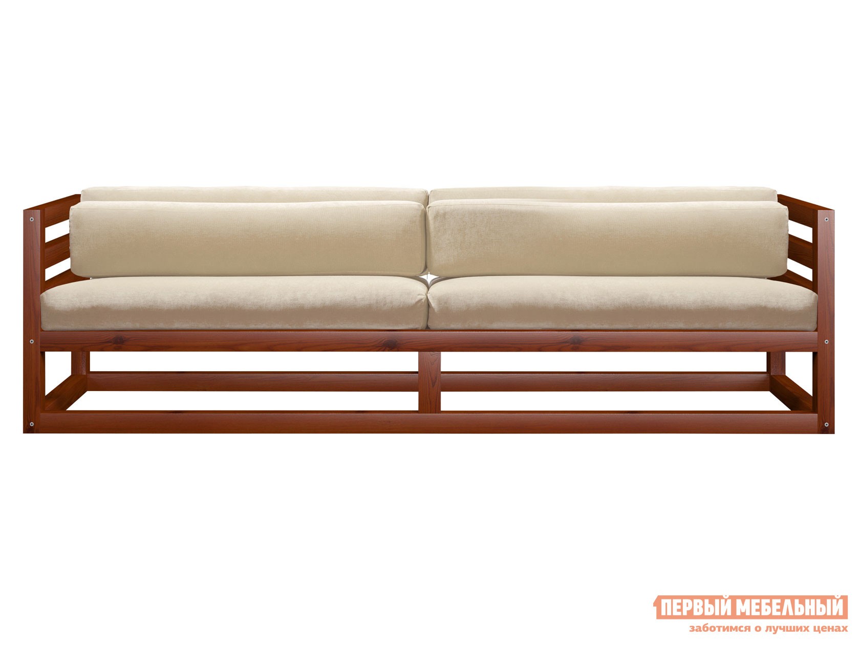 Прямой диван  Магнус Вишня, Белый, вельвет