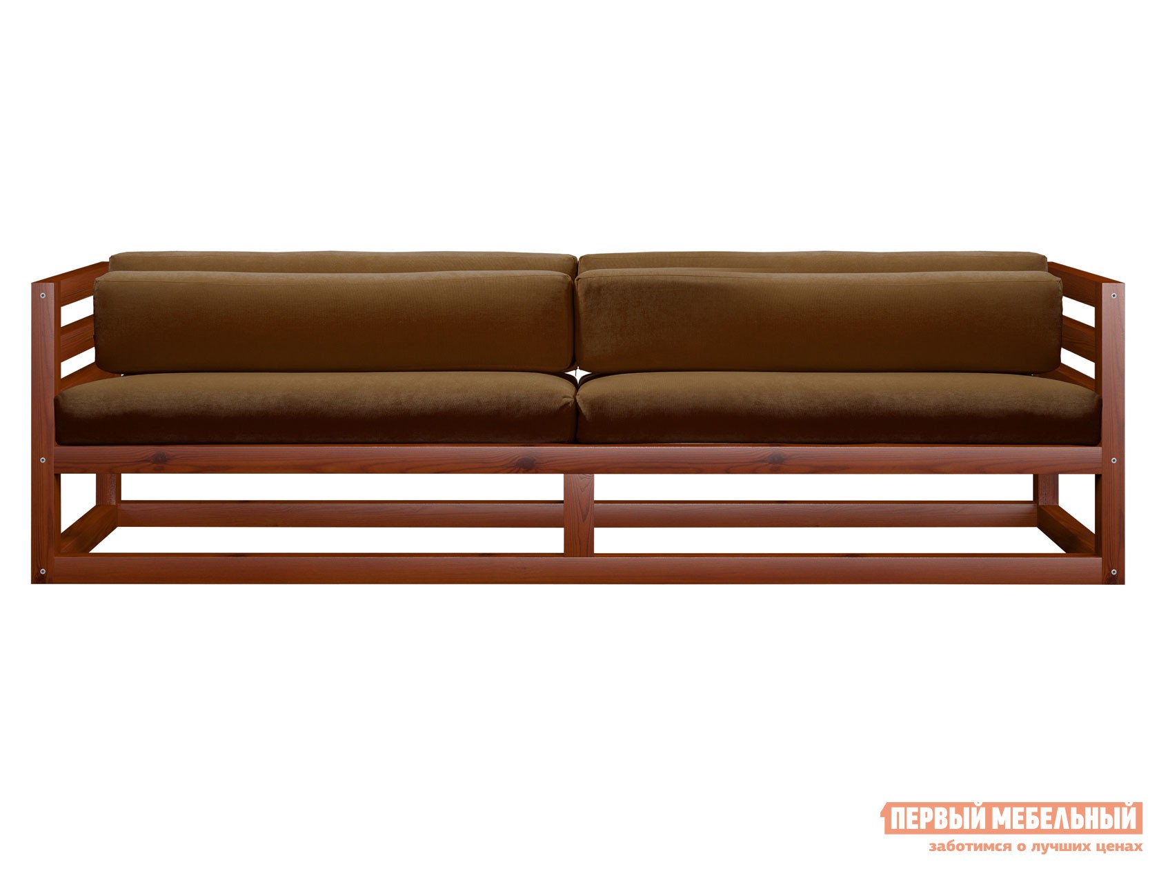 Прямой диван  Магнус Вишня, Коричневый, вельвет