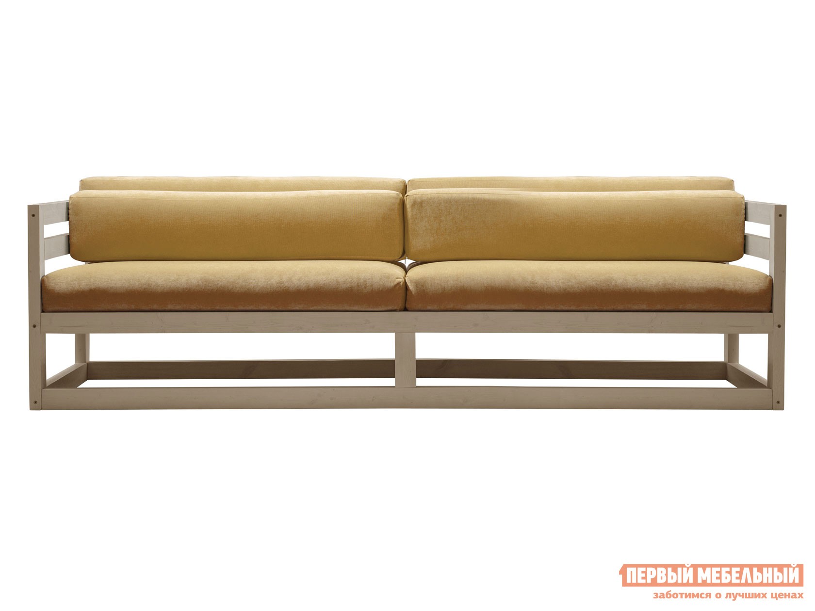 Прямой диван  Магнус Дуб беленый, Бежевый, вельвет