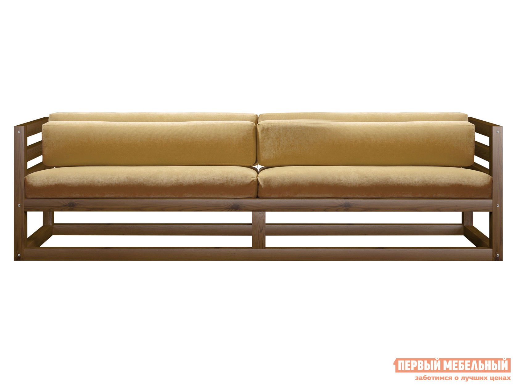 Прямой диван  Магнус Орех, Бежевый, вельвет