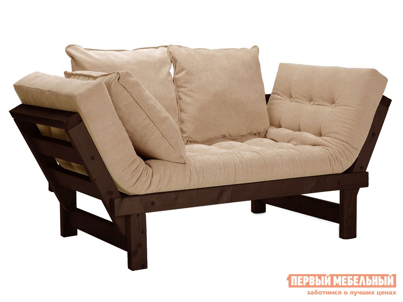 Прямой диван  Свен Бук, Венге, Бежевый, вельвет