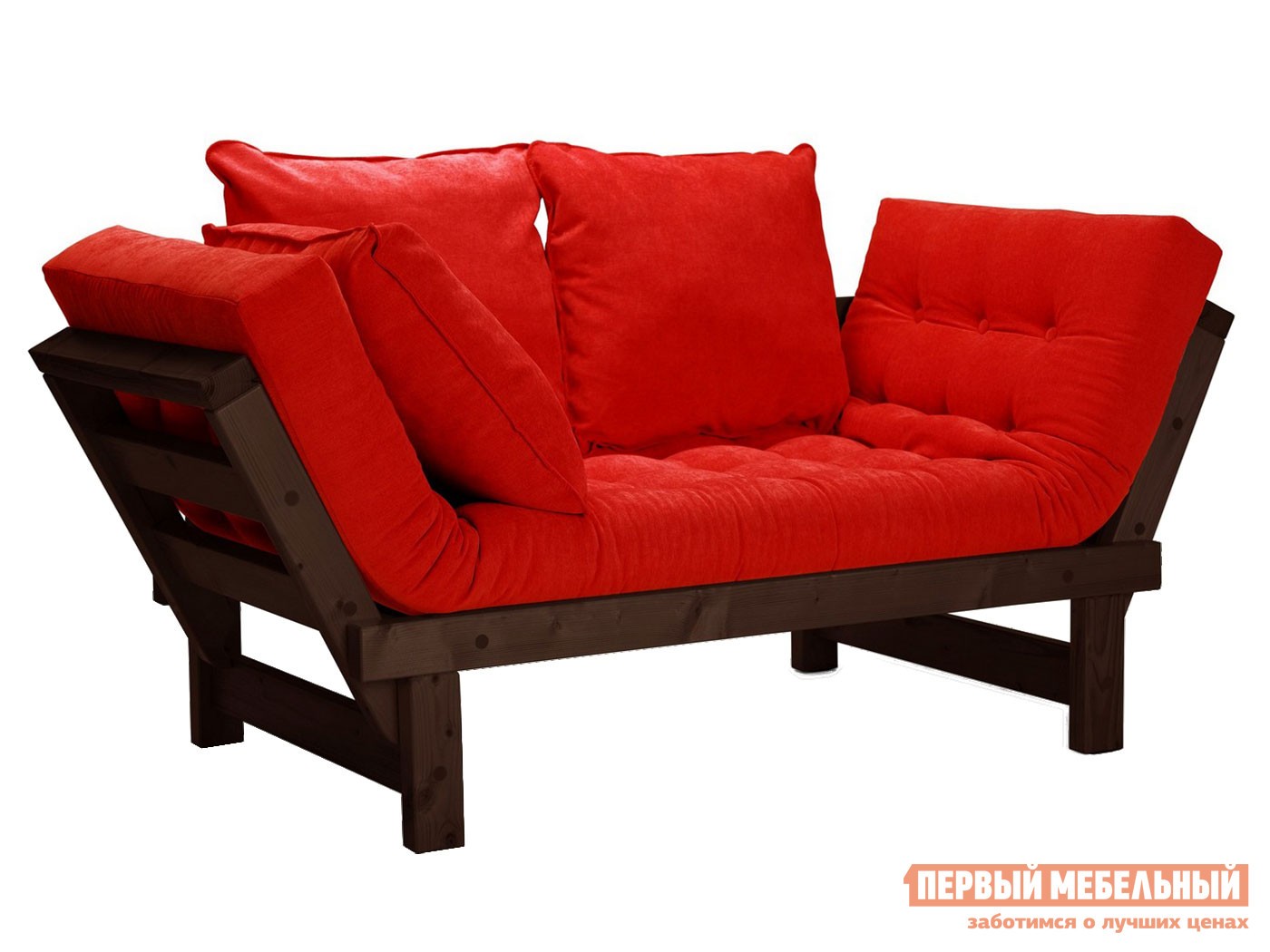Прямой диван  Свен Бук, Венге, Красный, вельвет