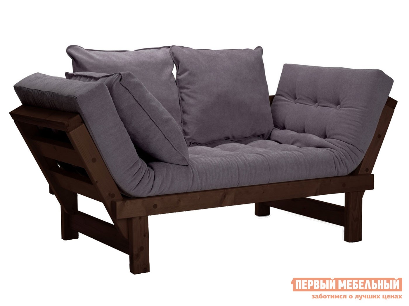 Прямой диван  Свен Бук, Венге, Серый, вельвет