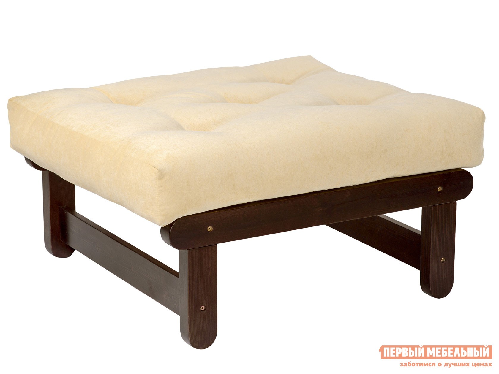 Пуфик  Сламбер П Орех, Белый, вельвет