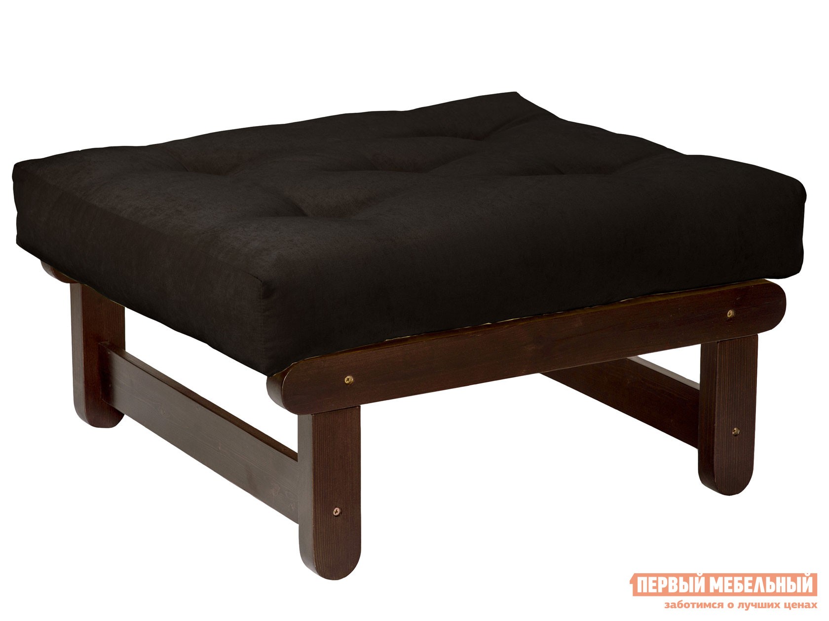 Пуфик  Сламбер П Орех, Черный, вельвет