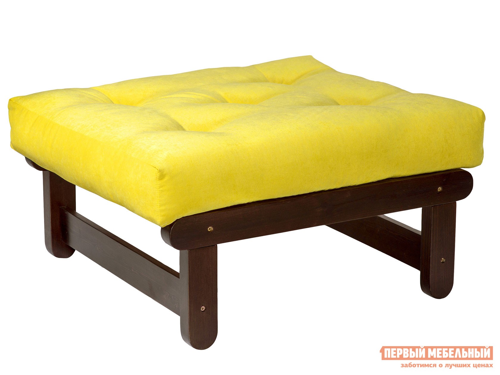 Пуфик  Сламбер П Орех, Лимонный, вельвет