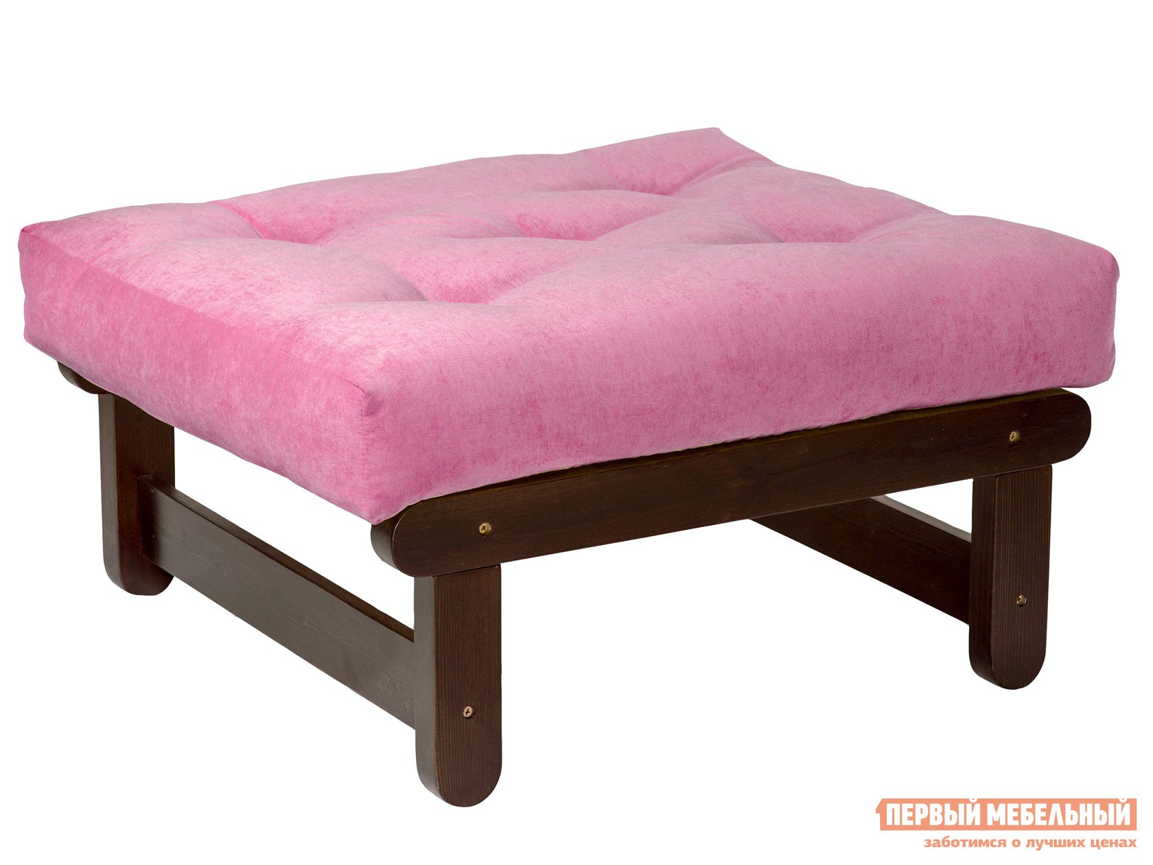Пуфик  Сламбер П Орех, Розовый, вельвет