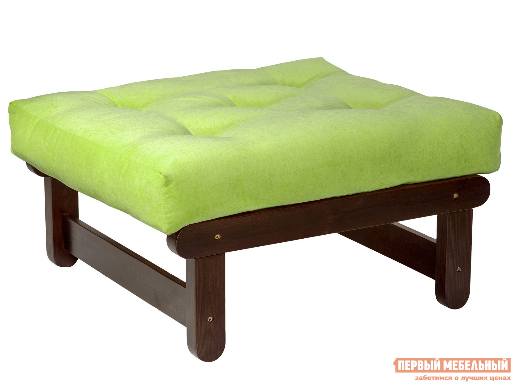 Пуфик  Сламбер П Орех, Салатовый, вельвет