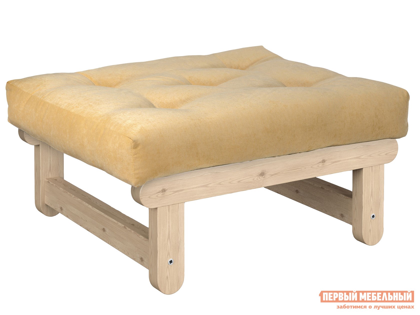 Пуфик  Сламбер П Сосна натуральная, Бежевый, вельвет