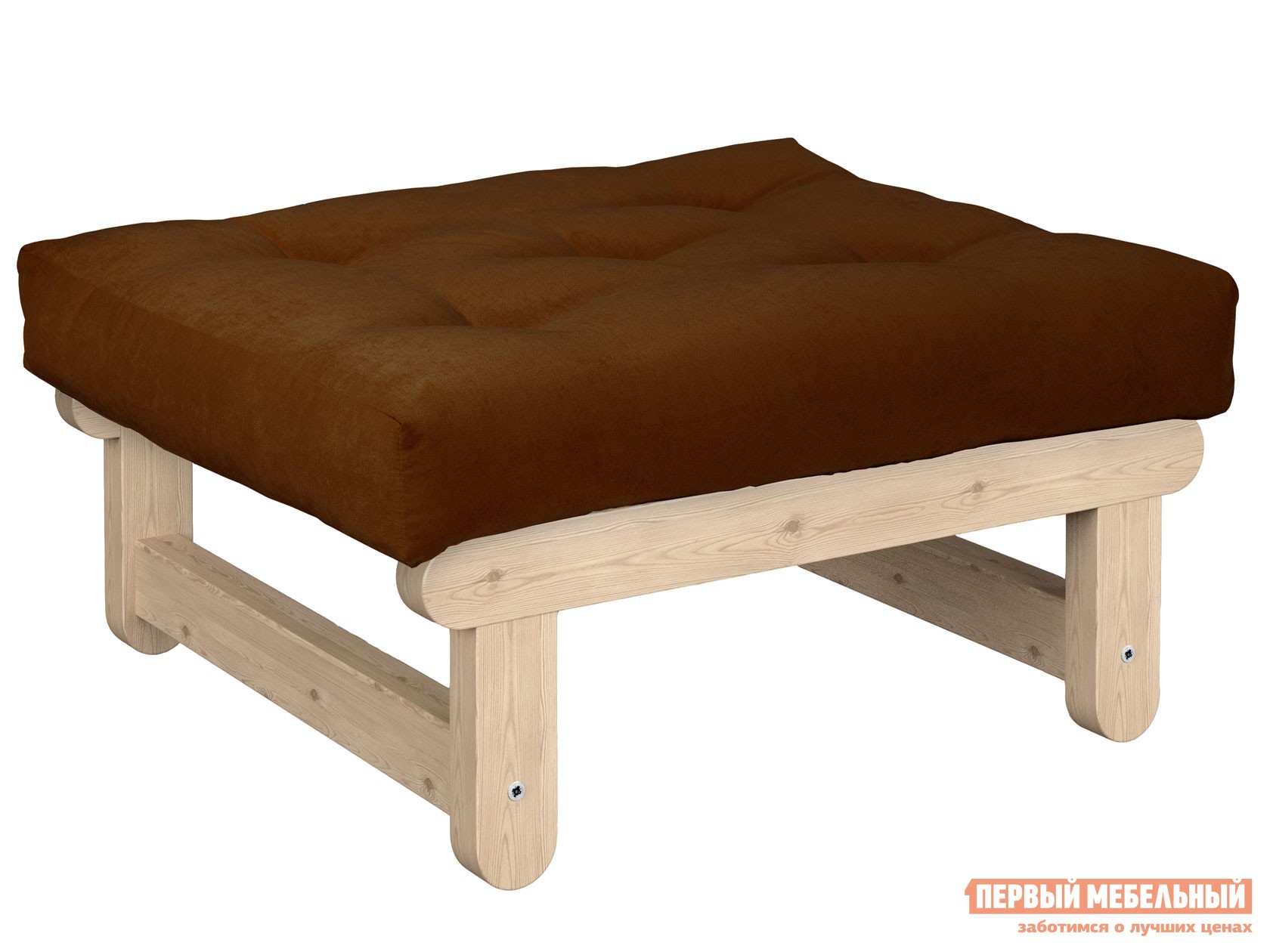 Пуфик  Сламбер П Сосна натуральная, Коричневый, вельвет