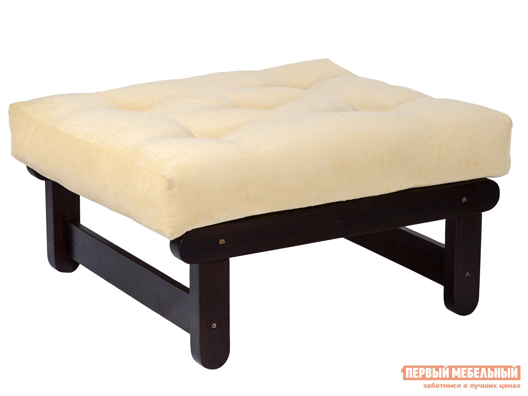 Пуфик  Сламбер П Венге, Белый, вельвет