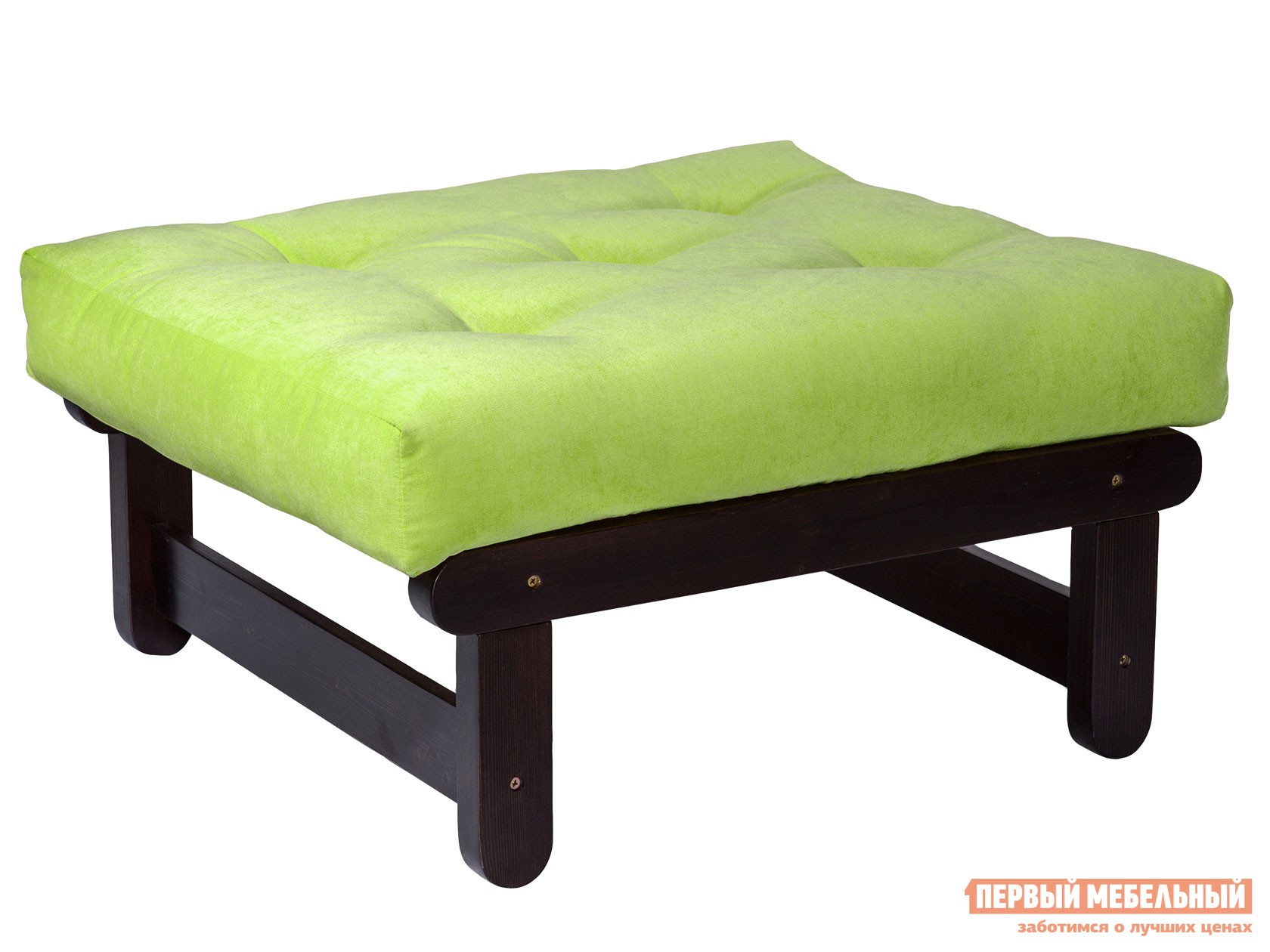 Пуфик  Сламбер П Венге, Салатовый, вельвет