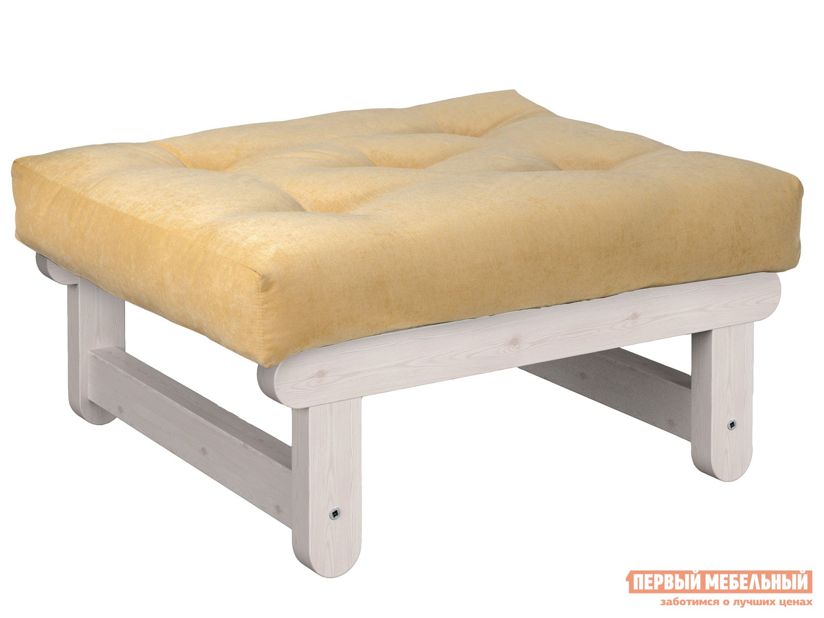 Пуфик  Сламбер П Дуб беленый, Бежевый, вельвет