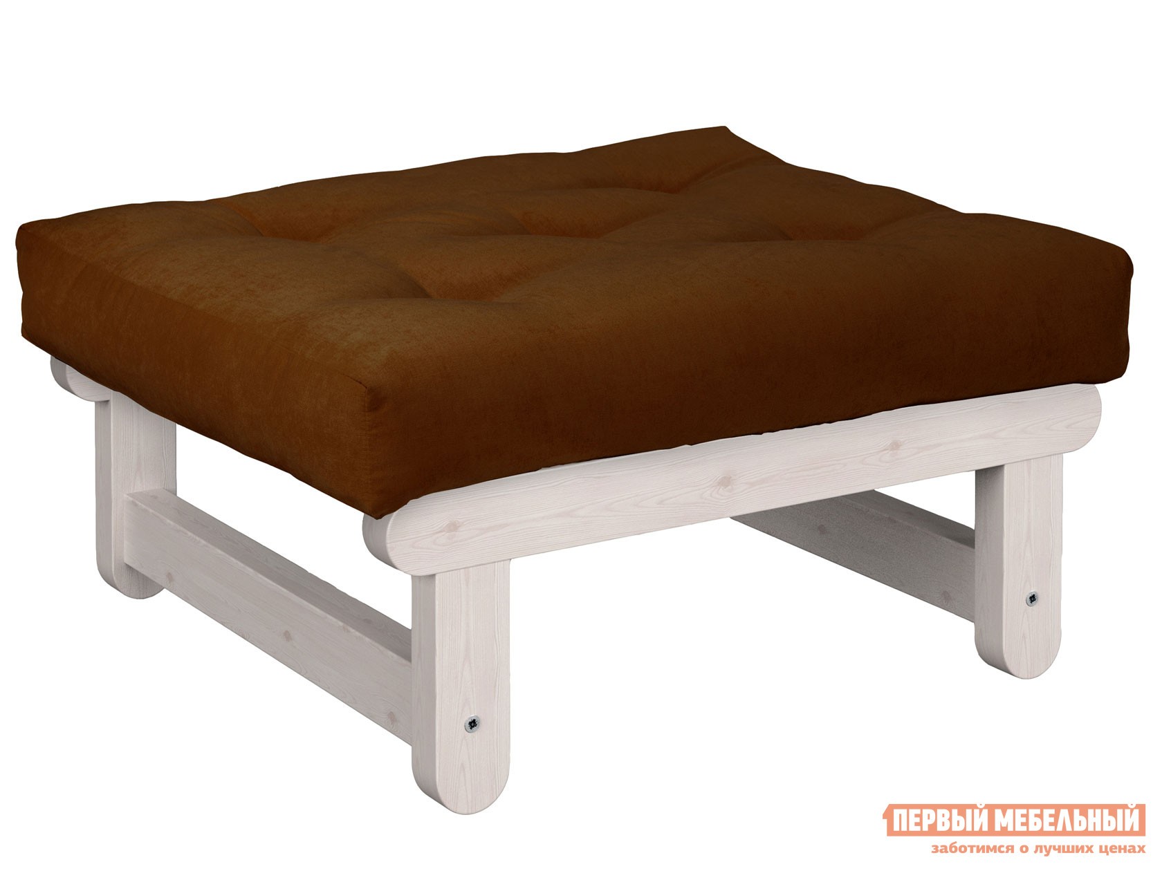 Пуфик  Сламбер П Дуб беленый, Коричневый, вельвет