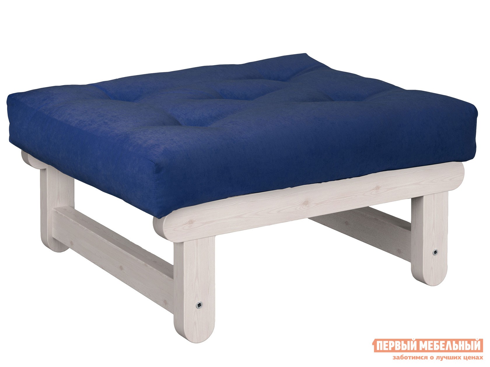 Пуфик  Сламбер П Дуб беленый, Синий, вельвет