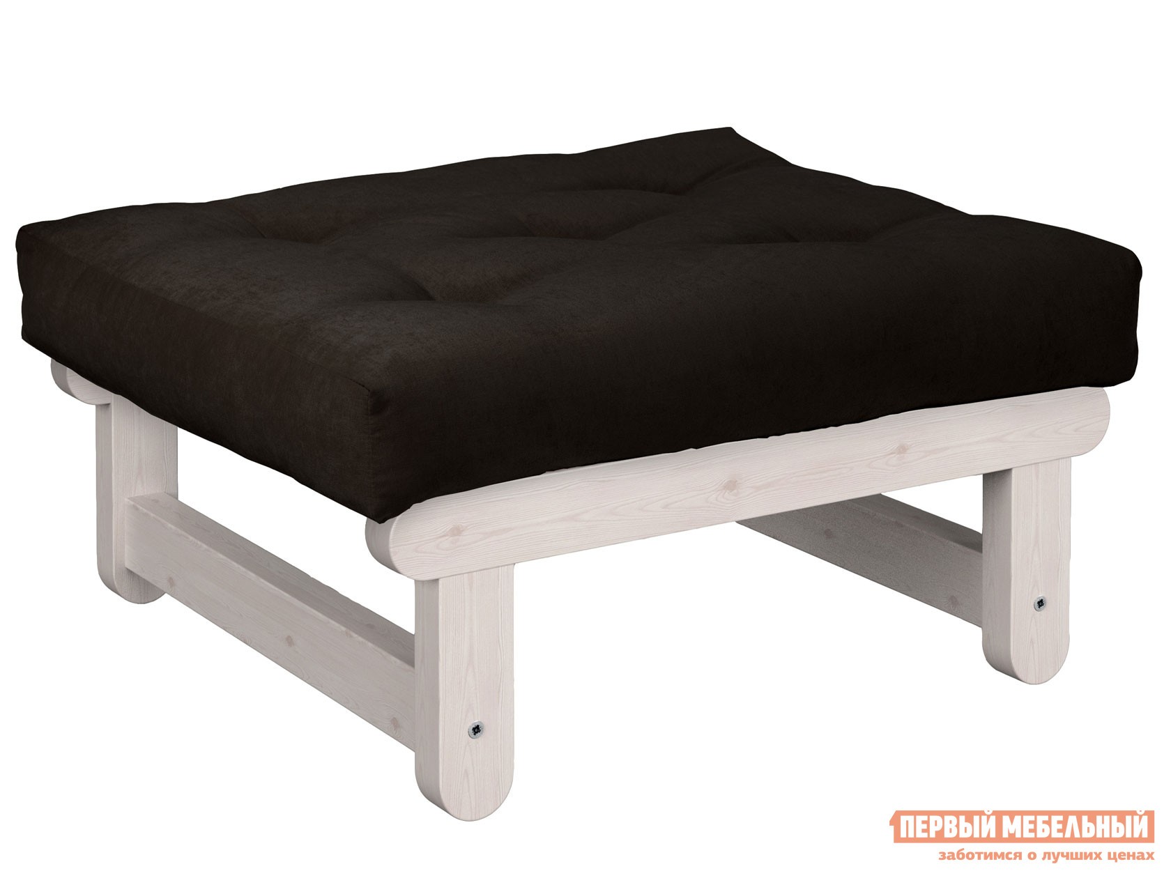 Пуфик  Сламбер П Дуб беленый, Черный, вельвет