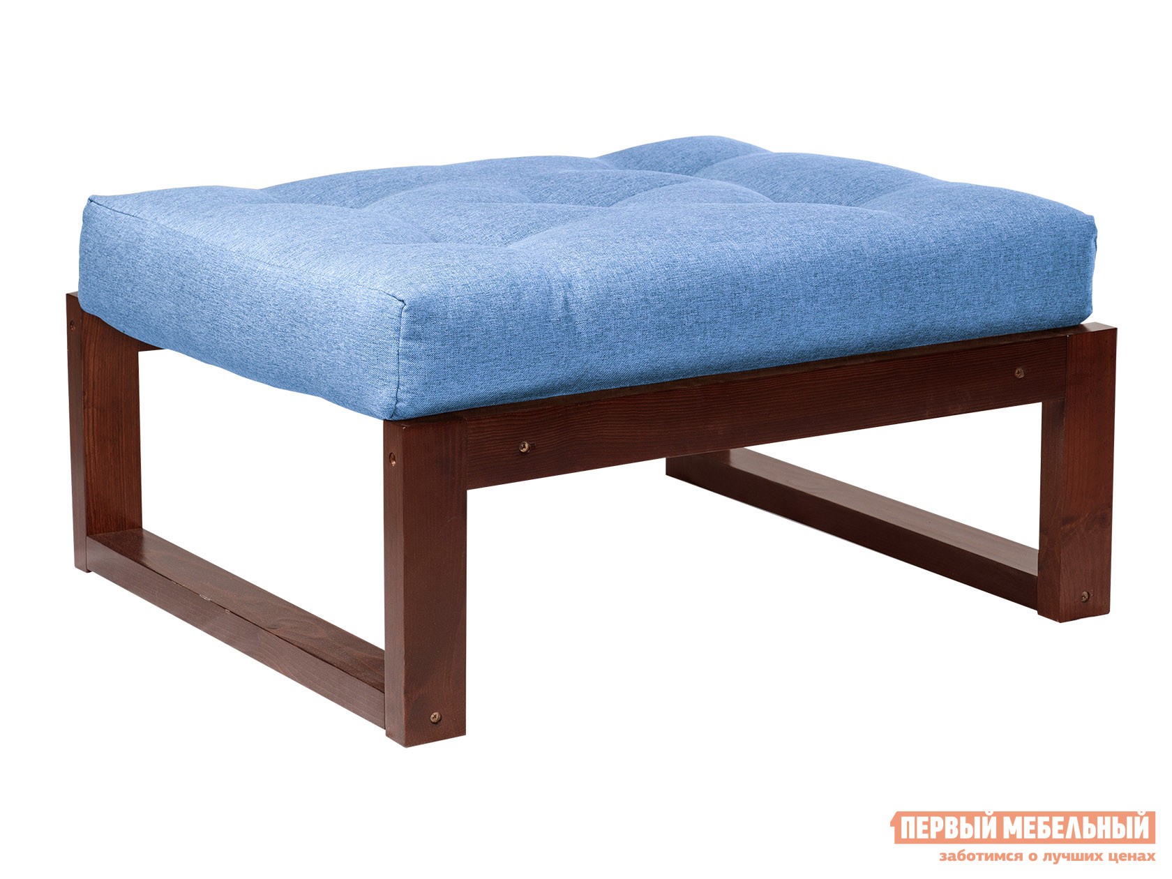 Пуфик  Амбер П Синий, рогожка, Вишня