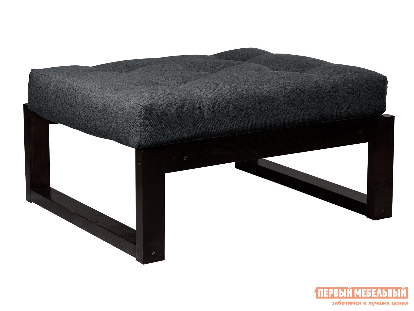 Пуфик  Амбер П Черный, рогожка, Венге