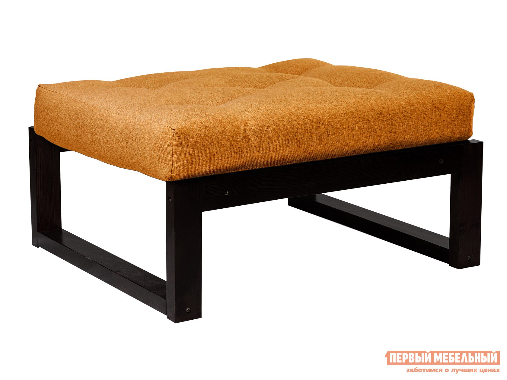 Пуфик  Амбер П Оранжевый, рогожка, Венге