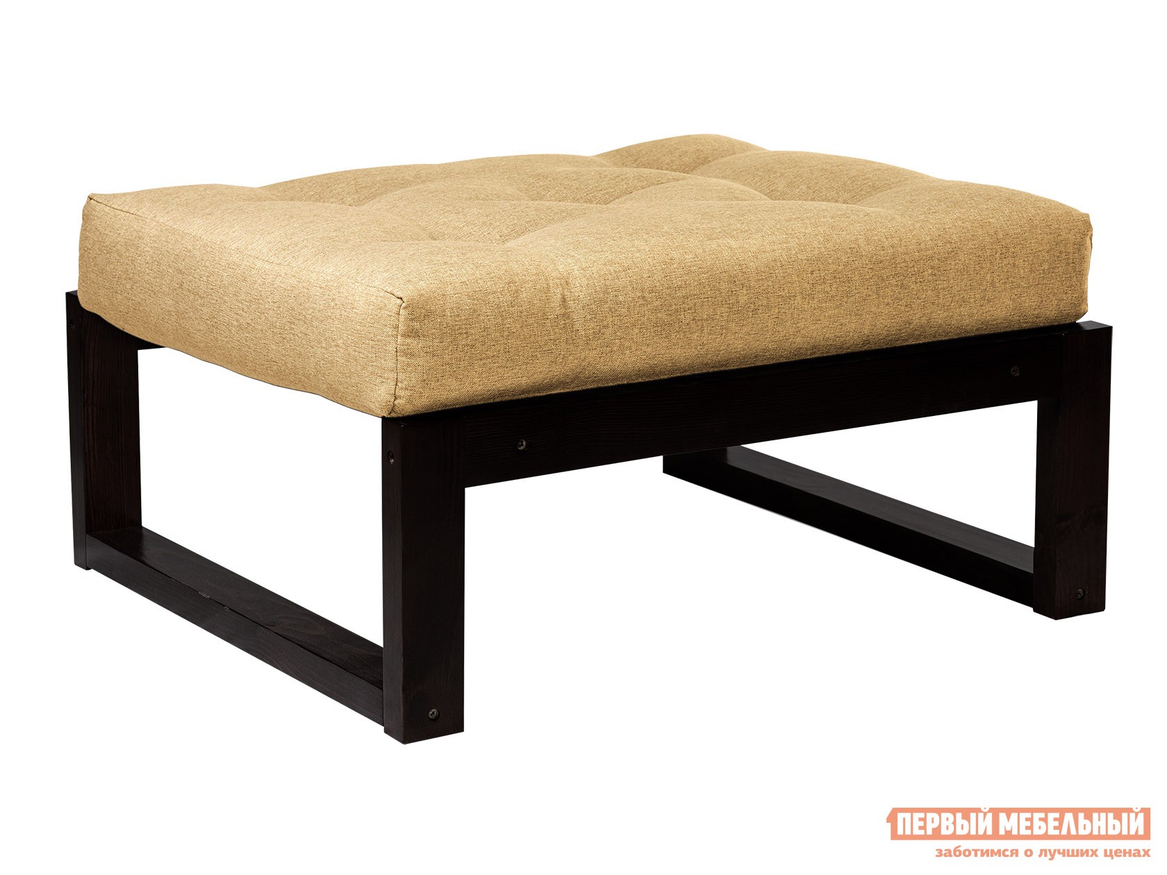 Пуфик  Амбер П Бежевый, рогожка, Венге