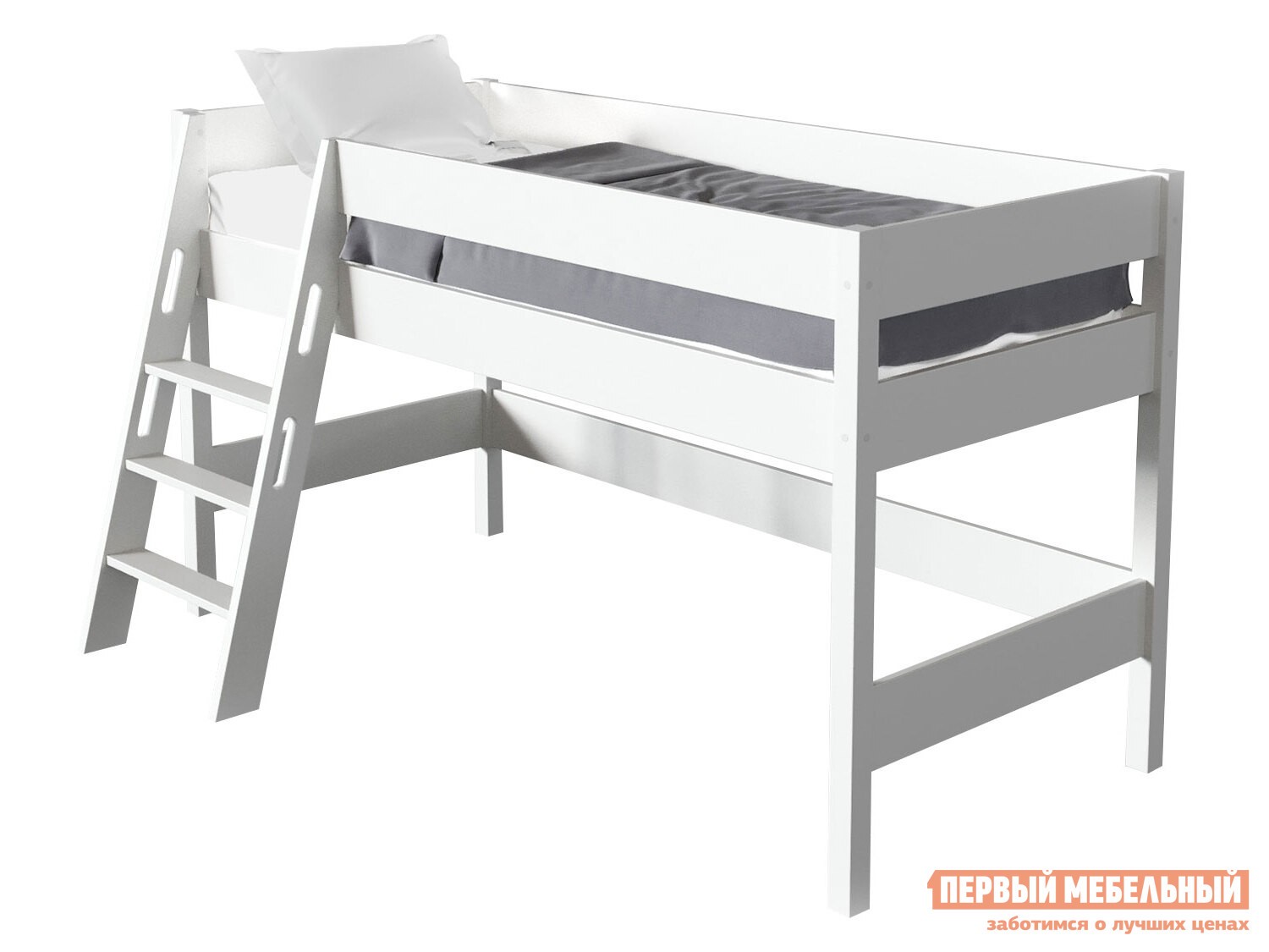 Кровать-чердак  Линда Белый, 70х160