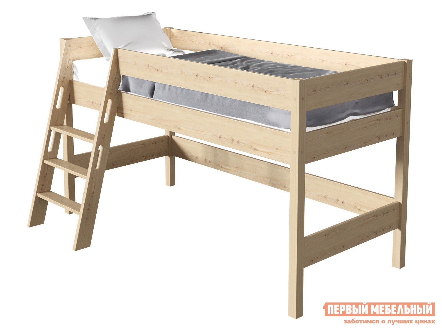 Кровать-чердак  Линда Сосна натуральная, 70х160