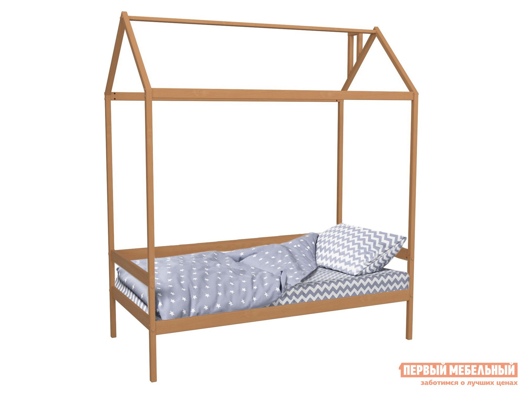 Детская кровать  Домик Бук, Без ящиков, Без бортика