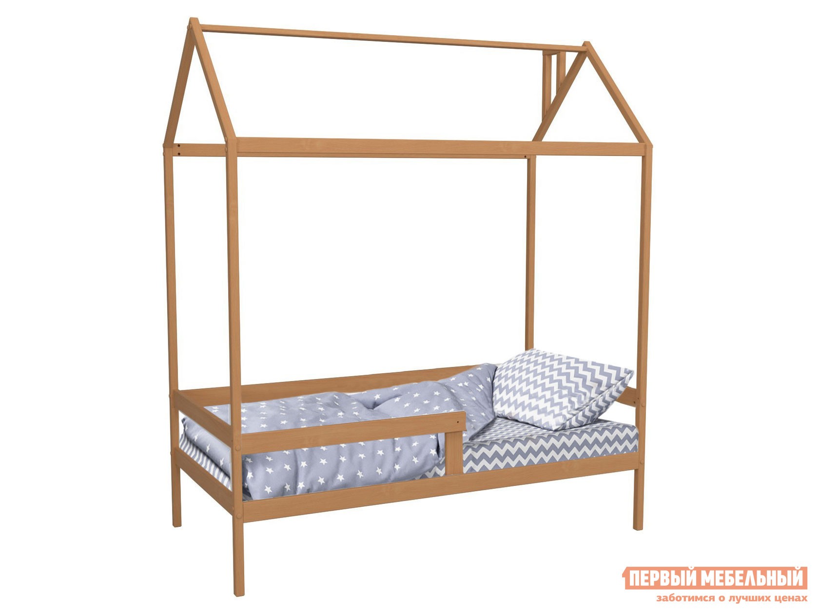 Детская кровать  Домик Бук, Без ящиков, С бортиком