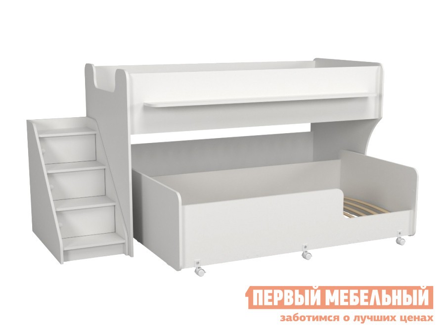 Кровать-чердак  Минки Белый