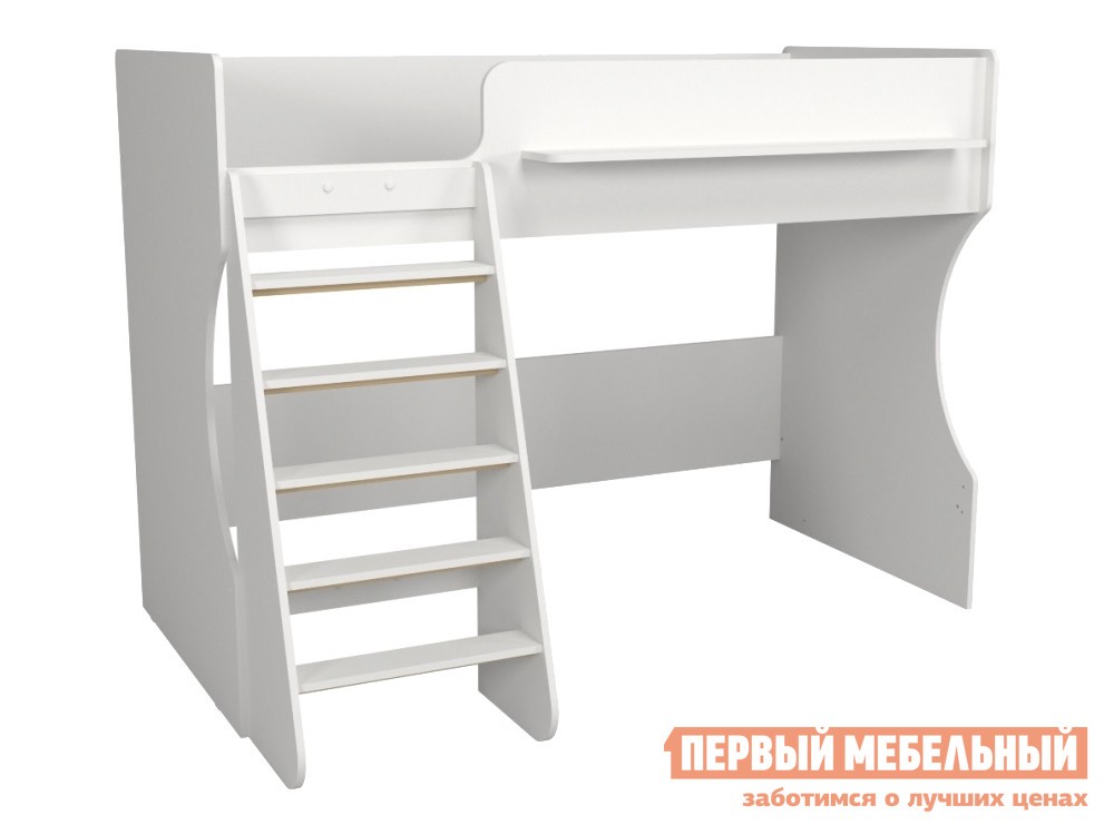 Кровать-чердак  Марли Белый, Без полок