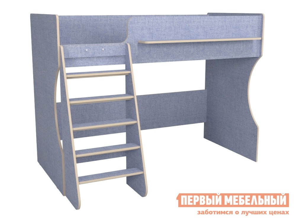 Кровать-чердак  Марли Лен голубой, Без полок