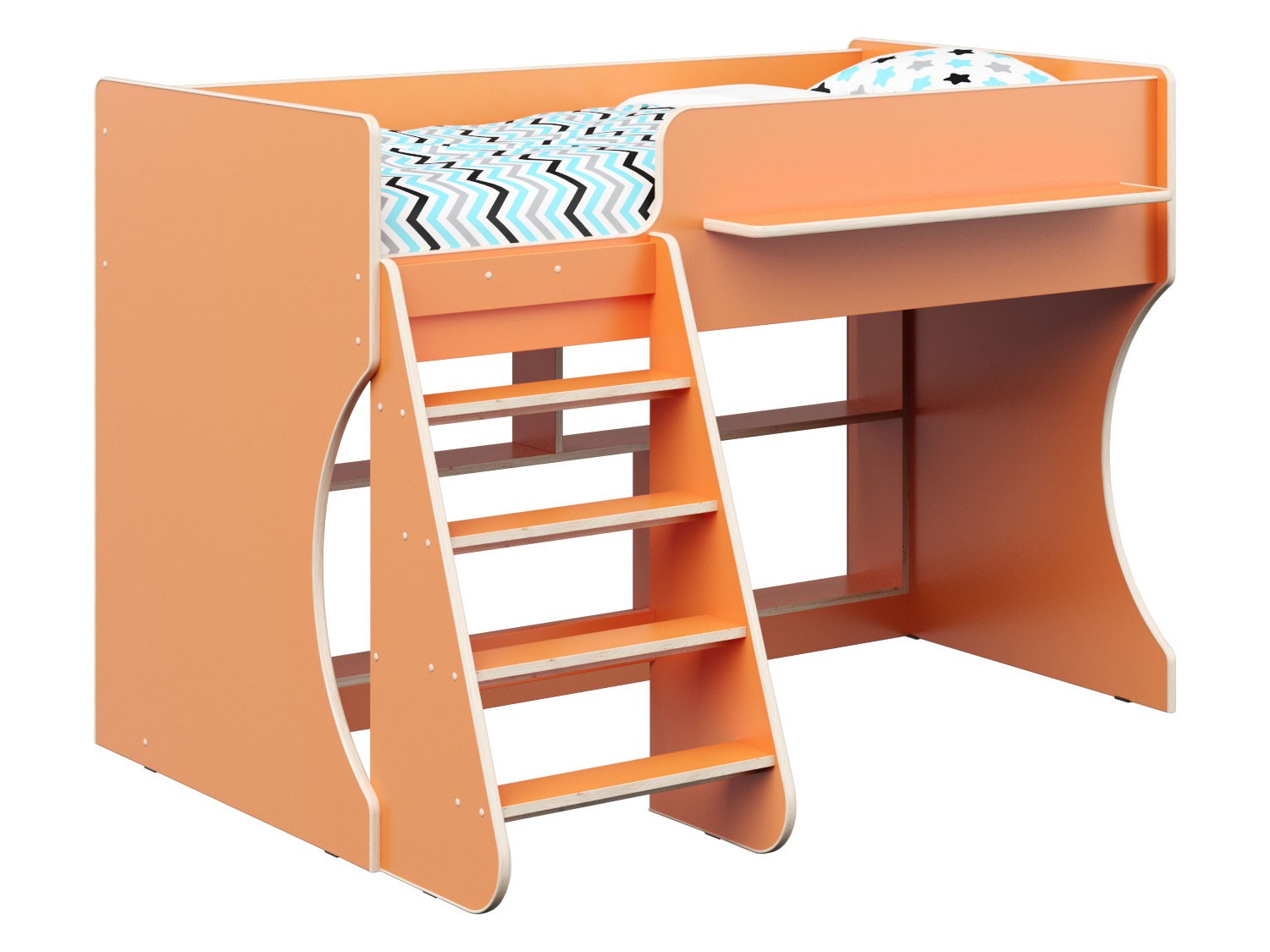Кровать-чердак  Шарни Оранжевый