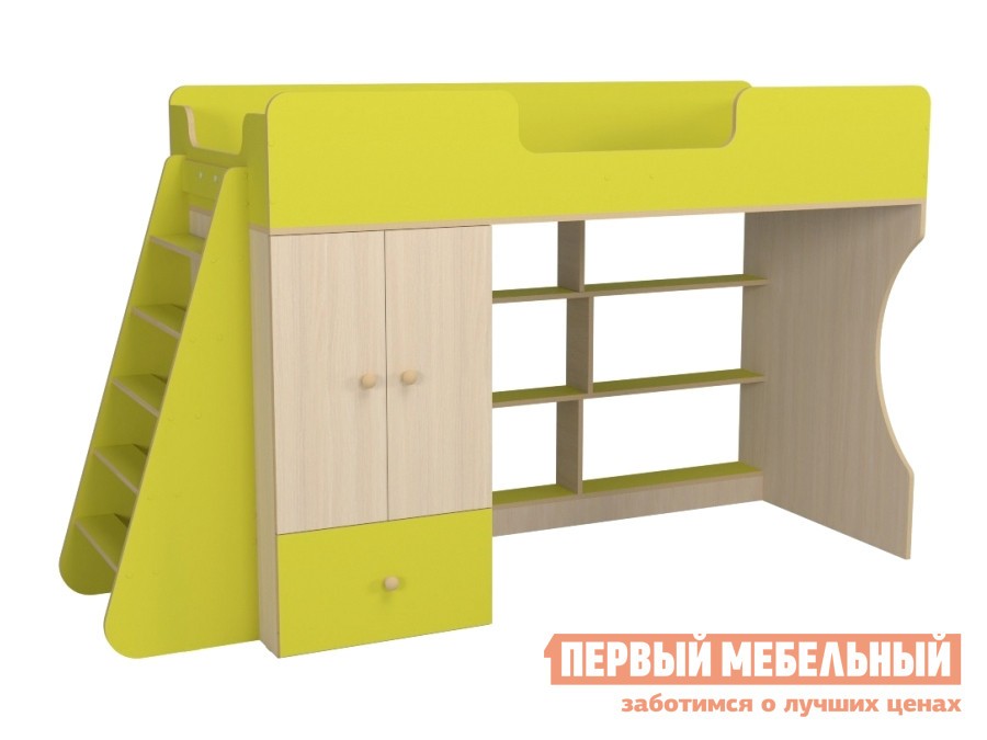 Кровать-чердак  Луиза Лайм / Дуб млечный