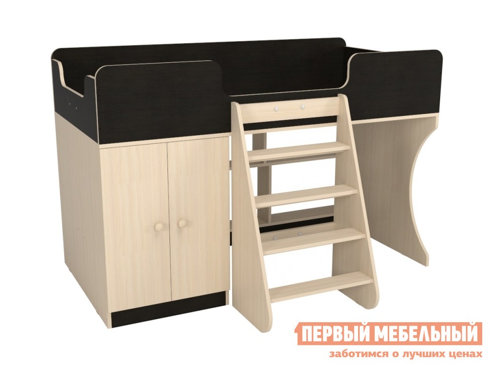 Кровать-чердак  Чарни Дуб миланский / Дуб млечный