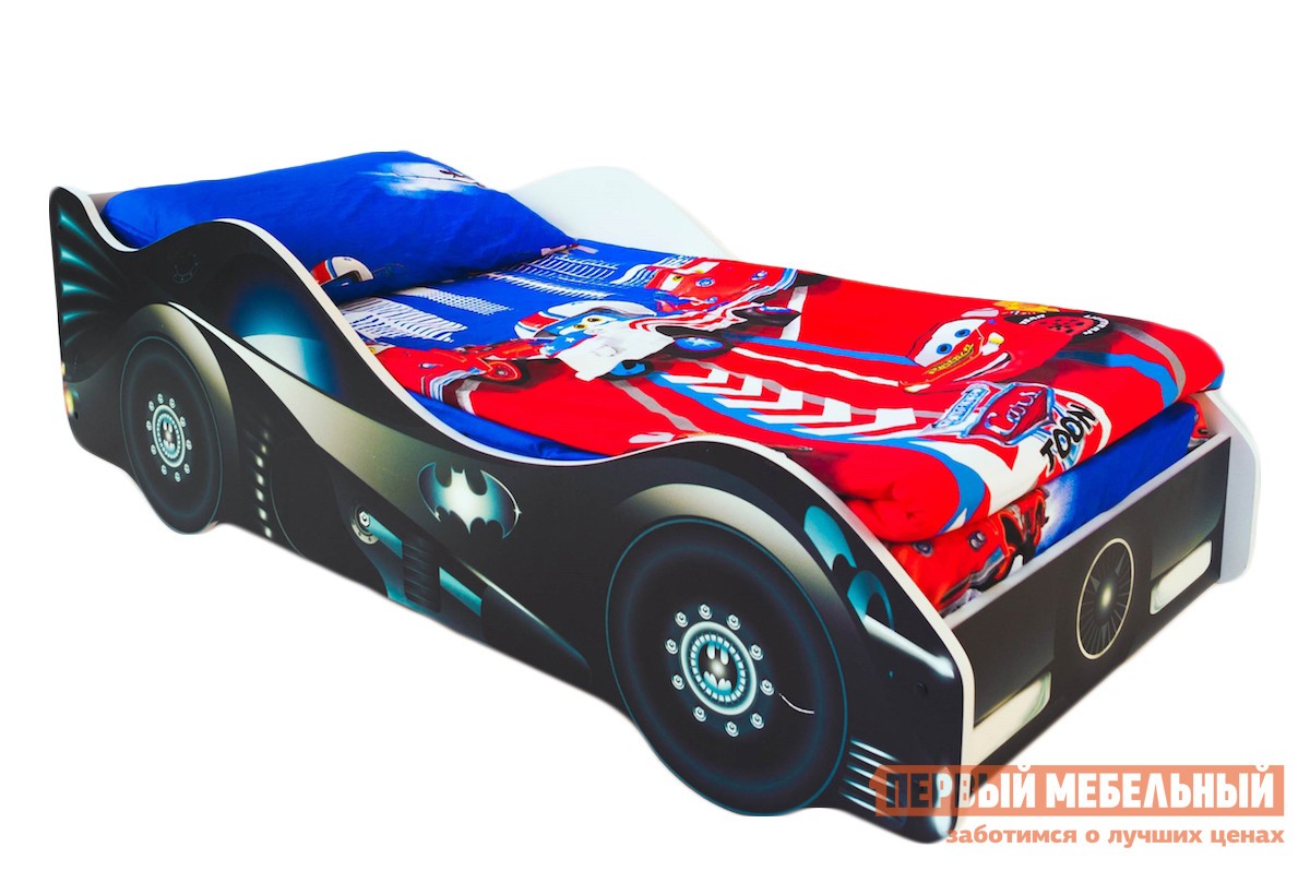 Кровать-машина  Классик Черный (Бэтмобиль), Без подсветки