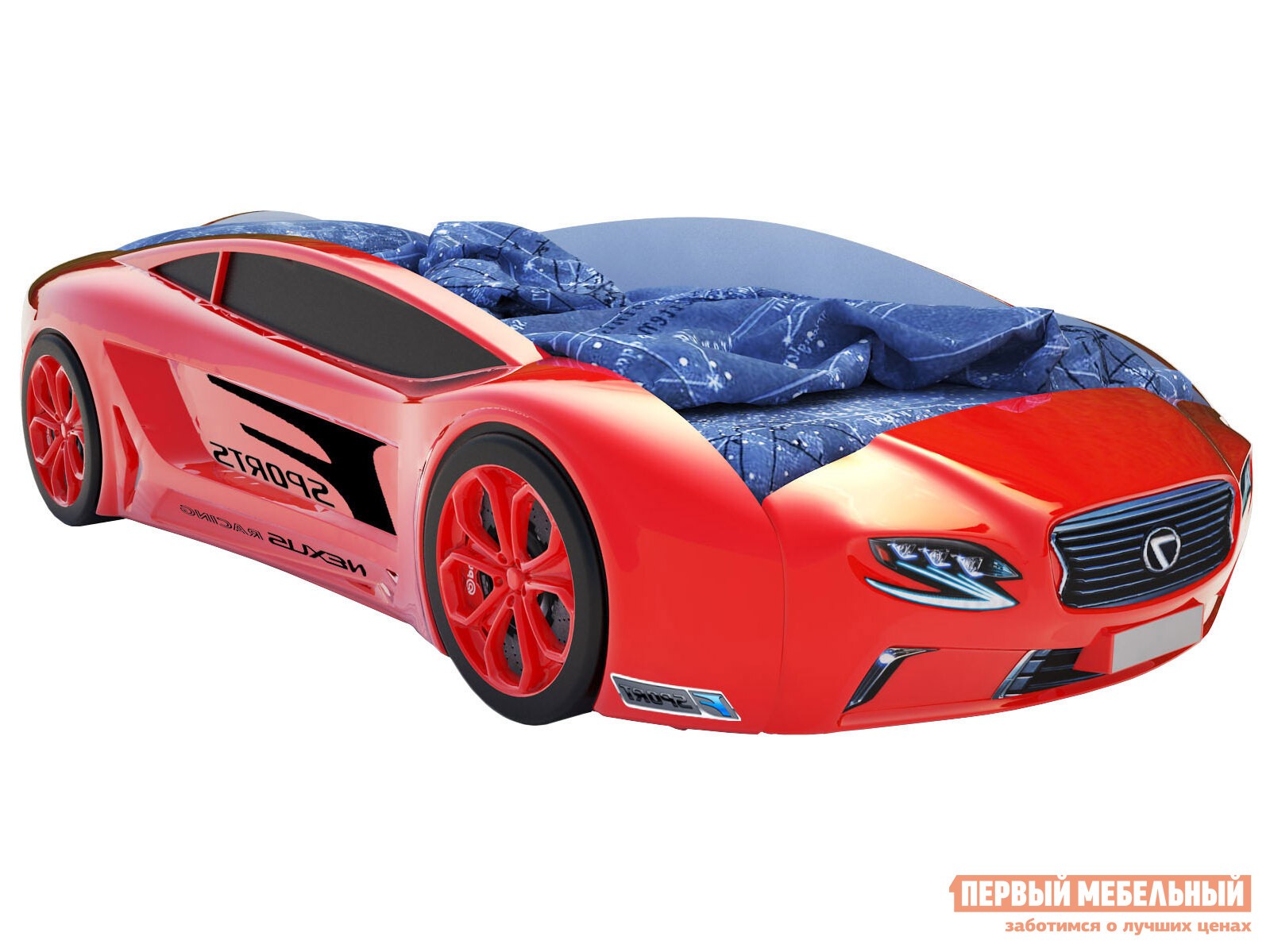 Кровать-машина  Roadster Лексус Красный (Лексус Roadster), Без подсветки
