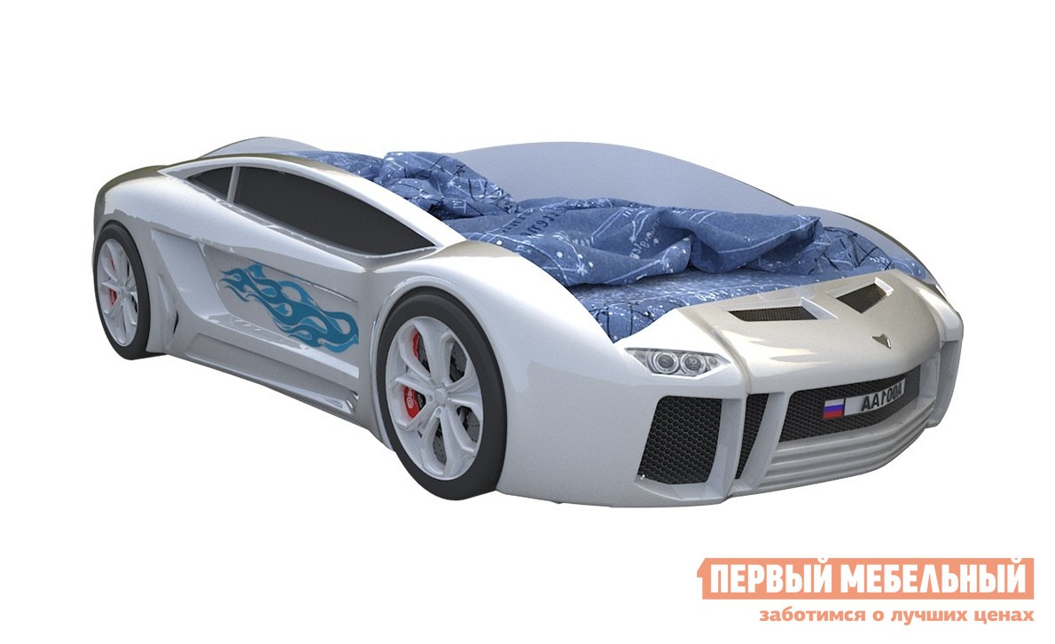 Кровать-машина  Ламба Next Белый (Ламба Next), Без подсветки