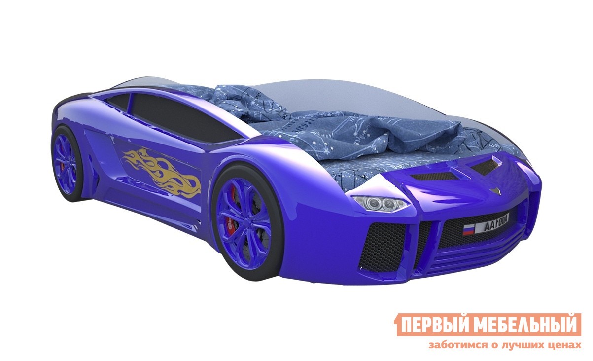 Кровать-машина  Ламба Next Синий (Ламба Next), Без подсветки