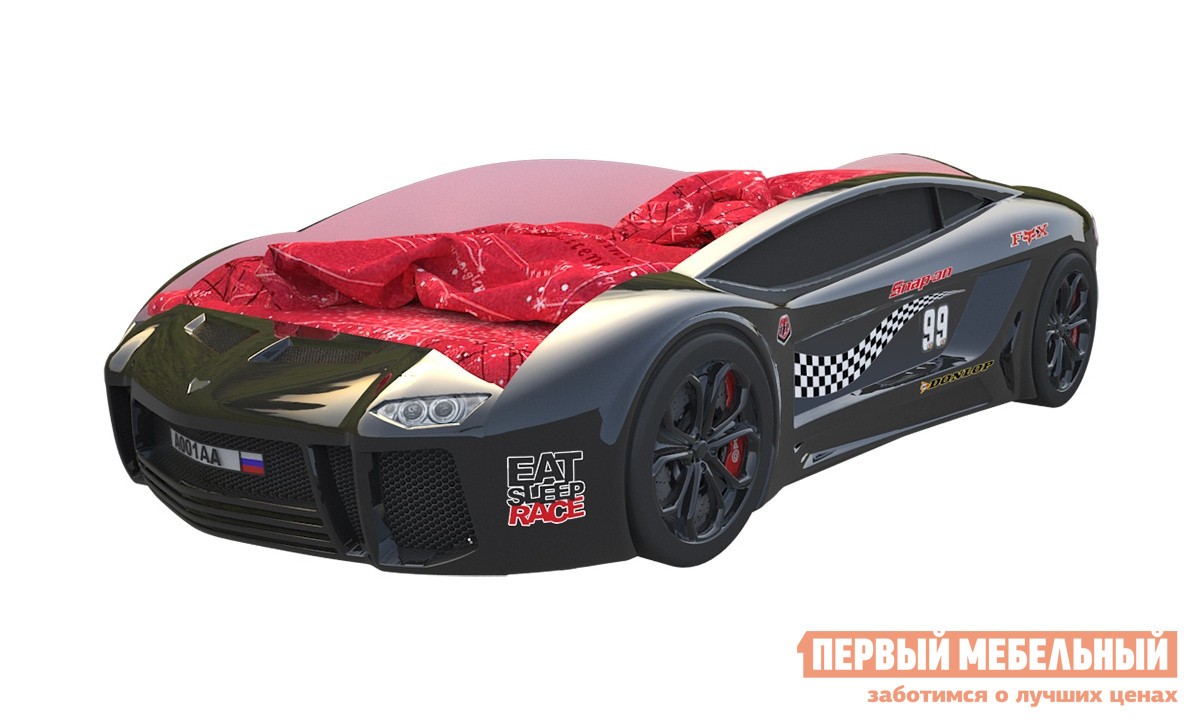 Кровать-машина  Ламба Next Черный (Ламба Next), Без подсветки