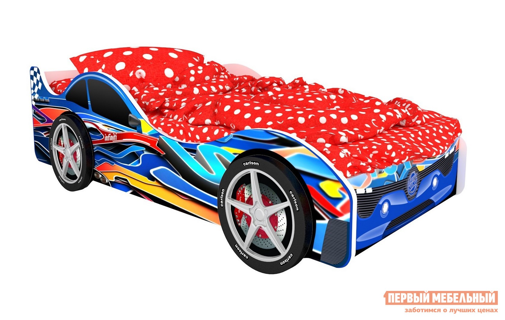 Кровать-машина  Город Синий (Барселона), Без подсветки