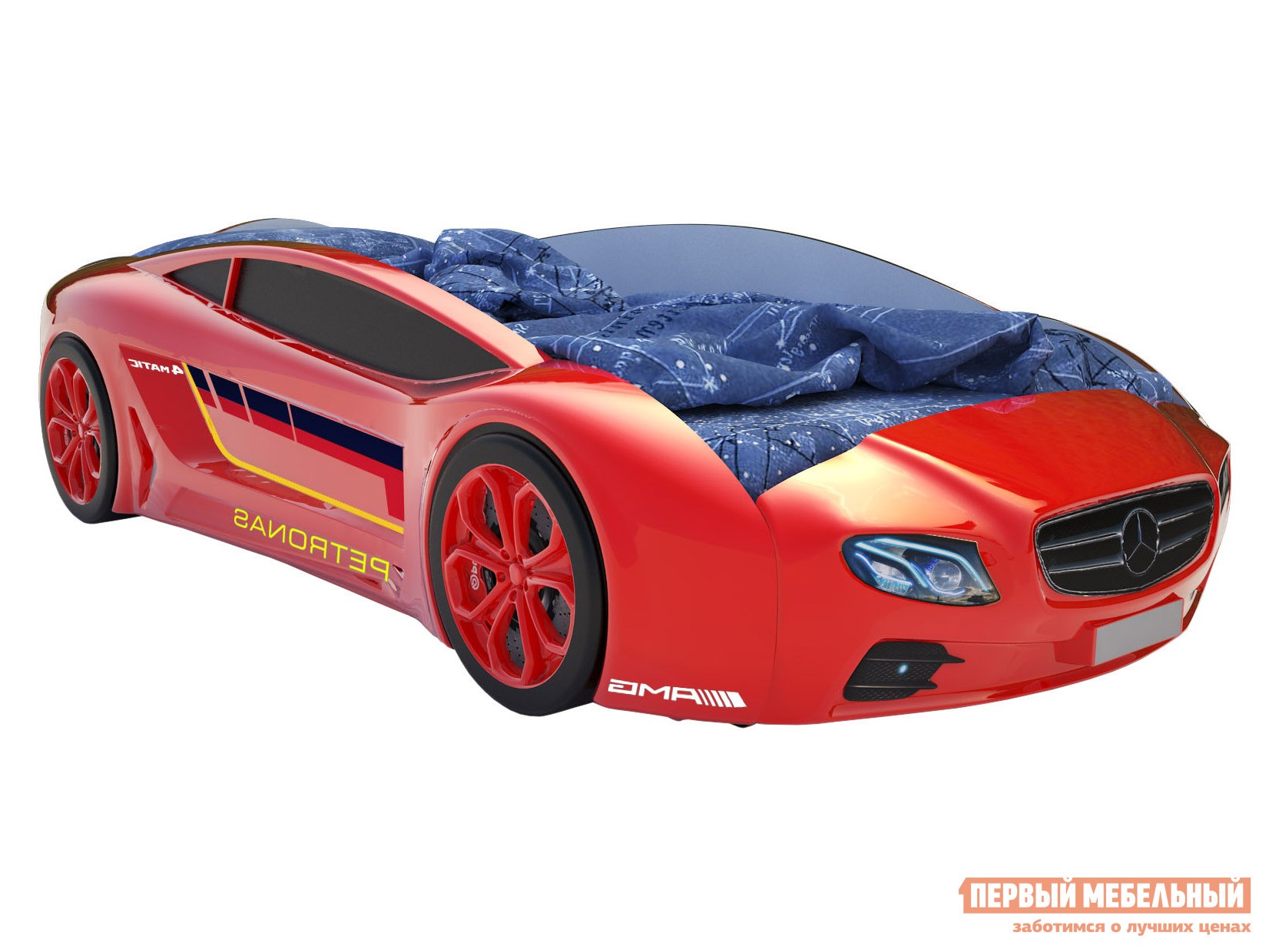 Кровать-машина  Roadster Мерседес Красный (Мерседес Roadster), Без подсветки