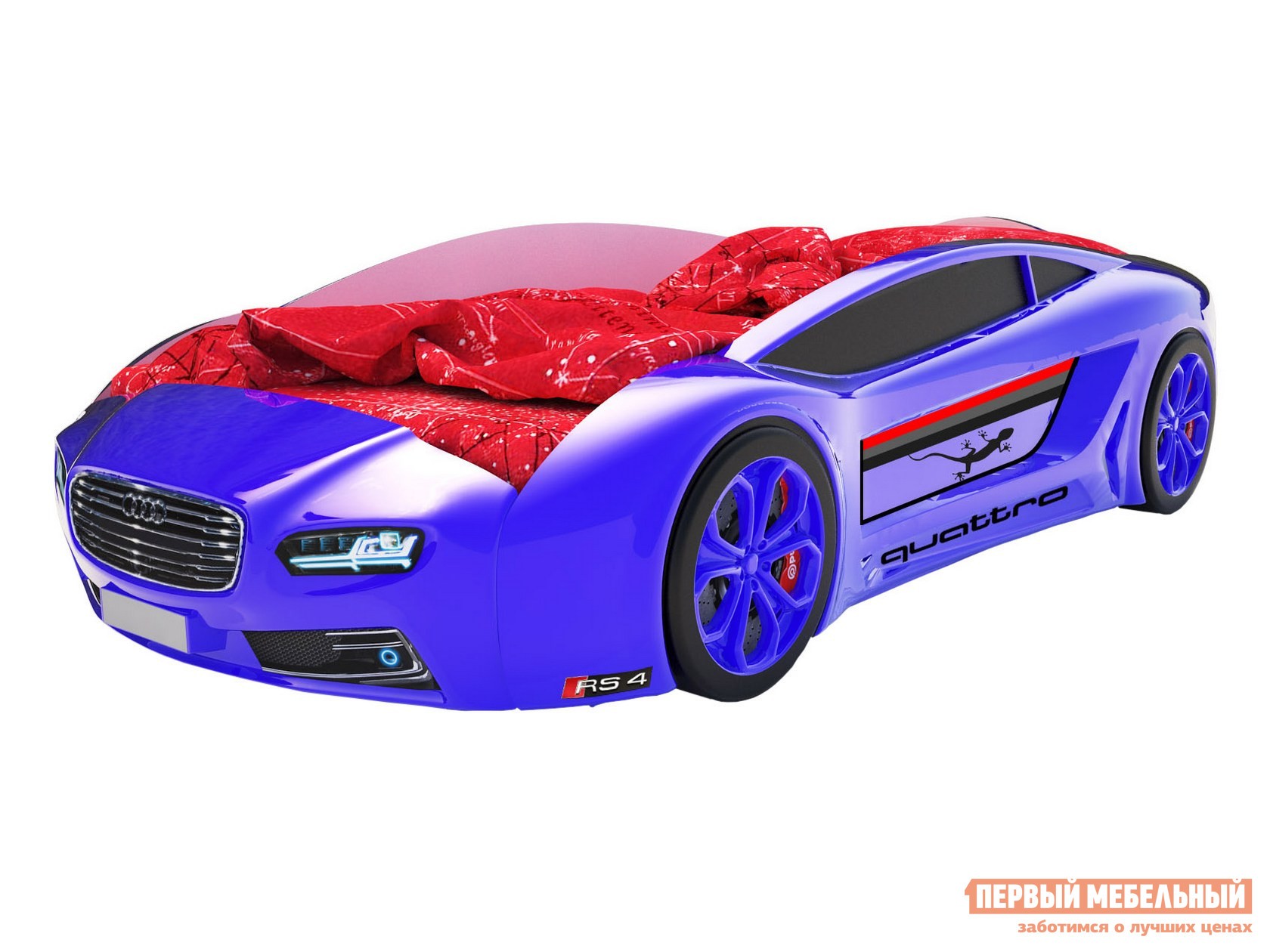 Кровать-машина  Roadster Ауди Синий (Ауди Roadster), Без подсветки