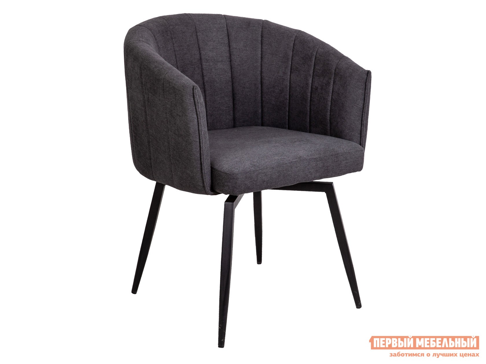 Стул  Мелон Серый, рогожка / Черный, металл