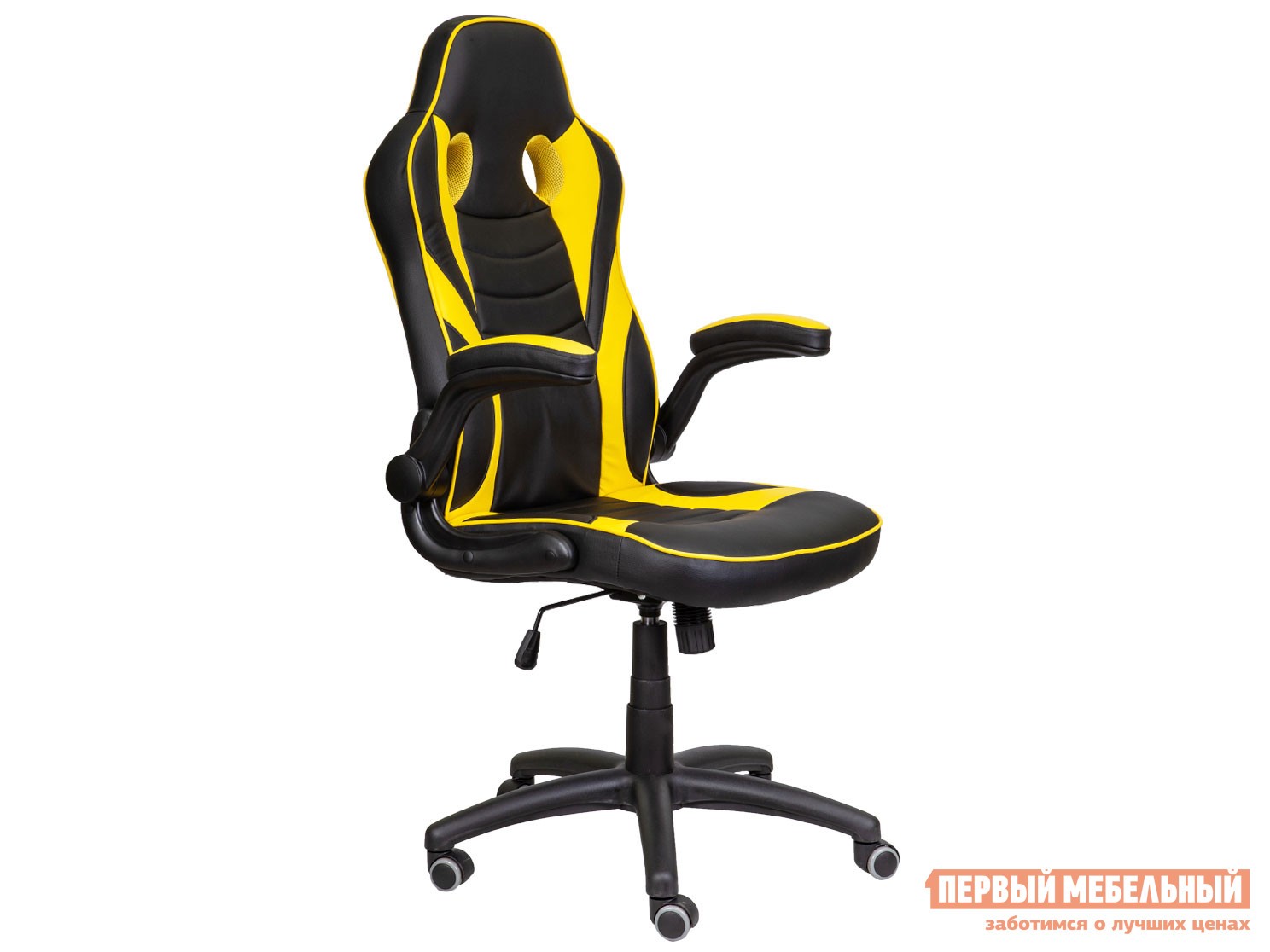 Игровое кресло  JORDAN Черный / Желтый, экокожа